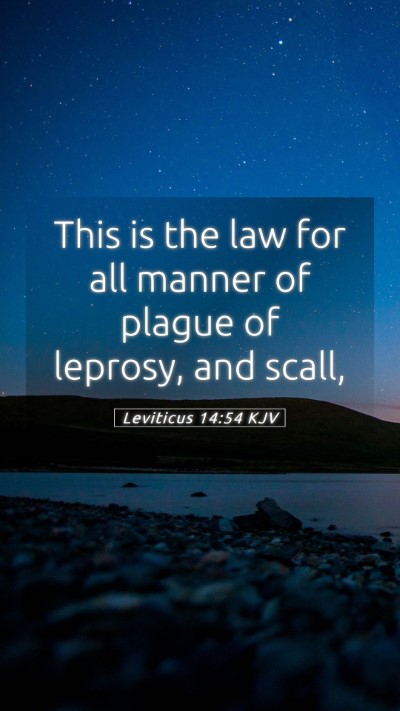 Picture 05 - Leviticus 14:54 KJV Mobile Phone Wallpaper - This is the law for all manner of plague of - Mobile Bible Verse Wallpaper