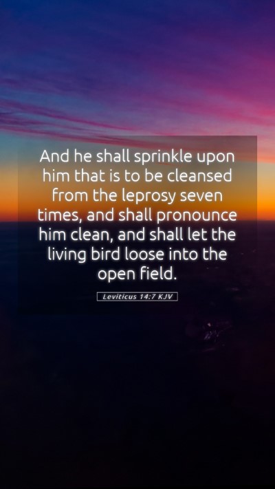 Picture 05 - Leviticus 14:7 KJV Mobile Phone Wallpaper - And he shall sprinkle upon him that is to be - Mobile Bible Verse Wallpaper