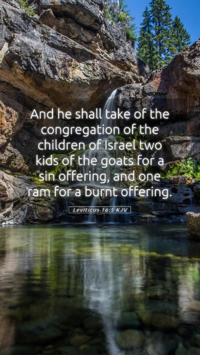 Picture 05 - Leviticus 16:5 KJV Mobile Phone Wallpaper - And he shall take of the congregation of the - Mobile Bible Verse Wallpaper