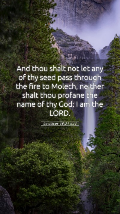 Picture 05 - Leviticus 18:21 KJV Mobile Phone Wallpaper - And thou shalt not let any of thy seed pass - Mobile Bible Verse Wallpaper