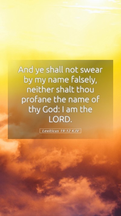 Picture 05 - Leviticus 19:12 KJV Mobile Phone Wallpaper - And ye shall not swear by my name falsely, - Mobile Bible Verse Wallpaper