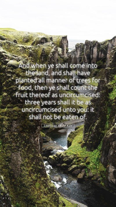 Picture 05 - Leviticus 19:23 KJV Mobile Phone Wallpaper - And when ye shall come into the land, and shall - Mobile Bible Verse Wallpaper