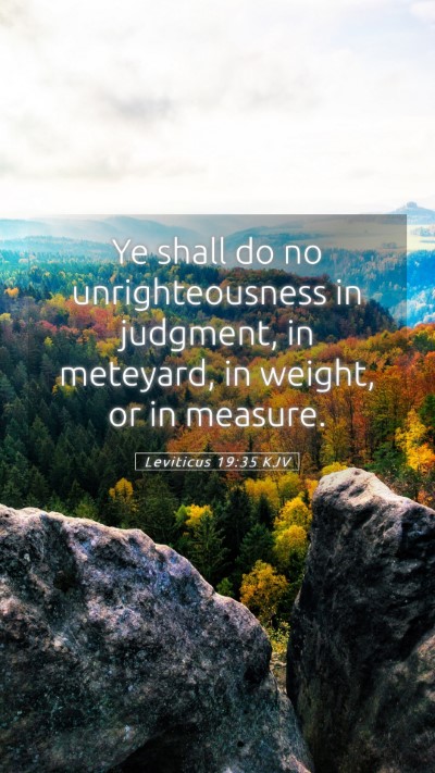 Picture 05 - Leviticus 19:35 KJV Mobile Phone Wallpaper - Ye shall do no unrighteousness in judgment, in - Mobile Bible Verse Wallpaper