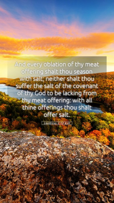 Picture 05 - Leviticus 2:13 KJV Mobile Phone Wallpaper - And every oblation of thy meat offering shalt - Mobile Bible Verse Wallpaper