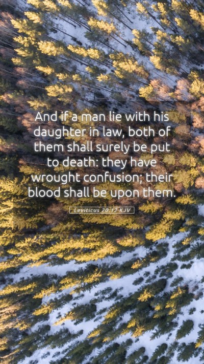 Picture 05 - Leviticus 20:12 KJV Mobile Phone Wallpaper - And if a man lie with his daughter in law, both - Mobile Bible Verse Wallpaper