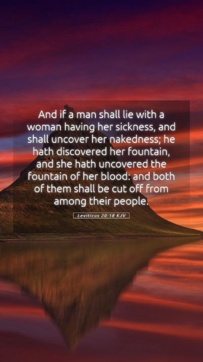 Picture 05 - Leviticus 20:18 KJV Mobile Phone Wallpaper - And if a man shall lie with a woman having her - Mobile Bible Verse Wallpaper