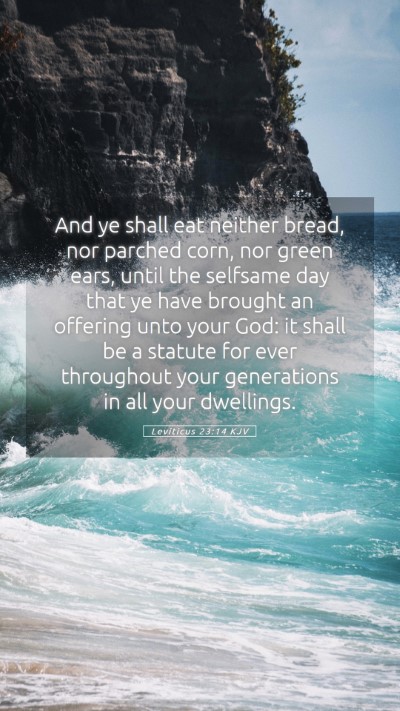 Picture 05 - Leviticus 23:14 KJV Mobile Phone Wallpaper - And ye shall eat neither bread, nor parched corn, - Mobile Bible Verse Wallpaper