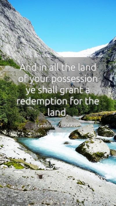 Picture 05 - Leviticus 25:24 KJV Mobile Phone Wallpaper - And in all the land of your possession ye shall - Mobile Bible Verse Wallpaper