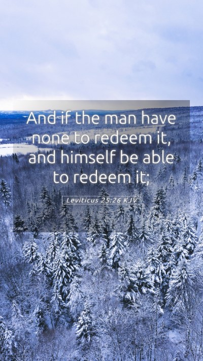 Picture 05 - Leviticus 25:26 KJV Mobile Phone Wallpaper - And if the man have none to redeem it, and - Mobile Bible Verse Wallpaper