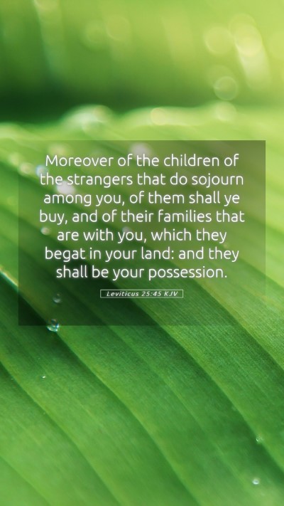 Picture 05 - Leviticus 25:45 KJV Mobile Phone Wallpaper - Moreover of the children of the strangers that do - Mobile Bible Verse Wallpaper