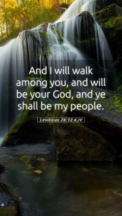Picture 05 - Leviticus 26:12 KJV Mobile Phone Wallpaper - And I will walk among you, and will be your God, - Mobile Bible Verse Wallpaper