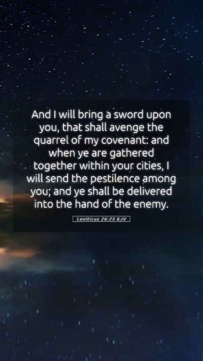 Picture 05 - Leviticus 26:25 KJV Mobile Phone Wallpaper - And I will bring a sword upon you, that shall - Mobile Bible Verse Wallpaper