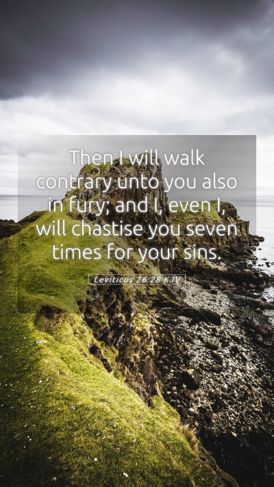 Picture 05 - Leviticus 26:28 KJV Mobile Phone Wallpaper - Then I will walk contrary unto you also in fury; - Mobile Bible Verse Wallpaper