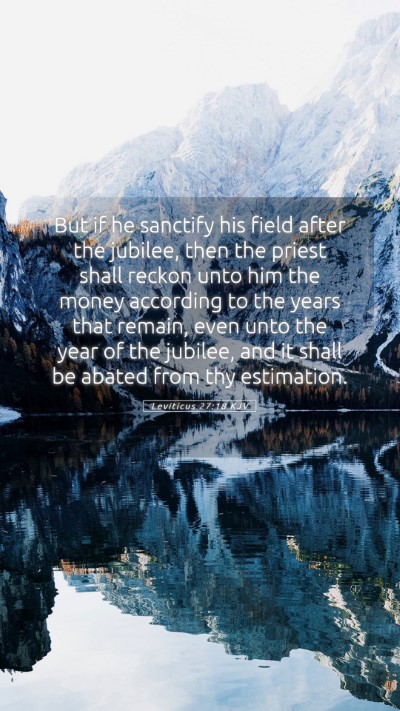 Picture 05 - Leviticus 27:18 KJV Mobile Phone Wallpaper - But if he sanctify his field after the jubilee, - Mobile Bible Verse Wallpaper