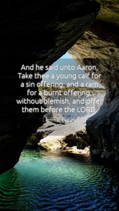 Picture 05 - Leviticus 9:2 KJV Mobile Phone Wallpaper - And he said unto Aaron, Take thee a young calf - Mobile Bible Verse Wallpaper