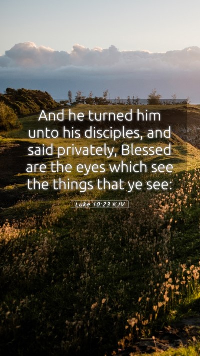Picture 05 - Luke 10:23 KJV Mobile Phone Wallpaper - And he turned him unto his disciples, and said - Mobile Bible Verse Wallpaper