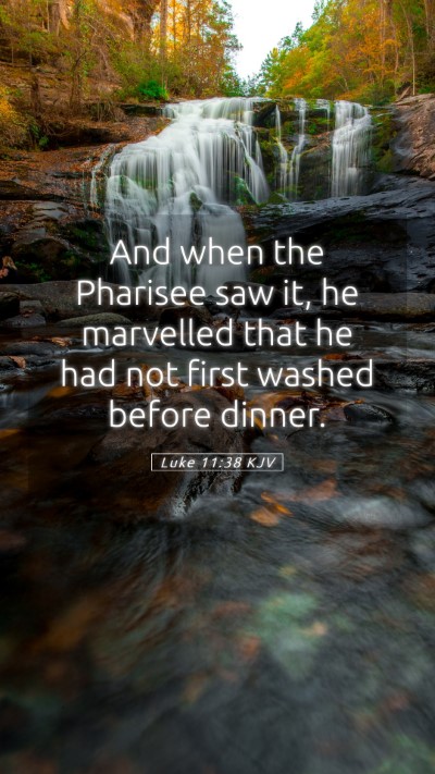 Picture 05 - Luke 11:38 KJV Mobile Phone Wallpaper - And when the Pharisee saw it, he marvelled that - Mobile Bible Verse Wallpaper