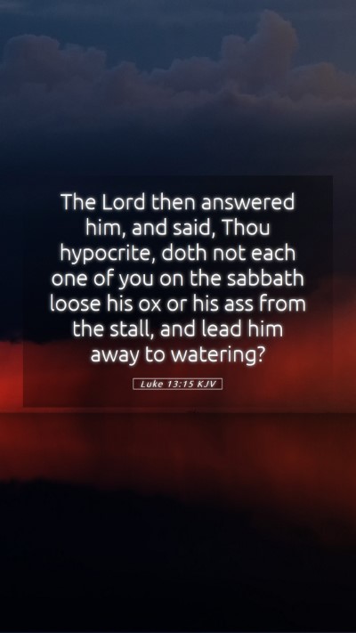 Picture 05 - Luke 13:15 KJV Mobile Phone Wallpaper - The Lord then answered him, and said, Thou - Mobile Bible Verse Wallpaper