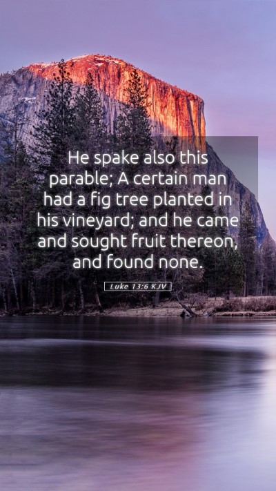 Picture 05 - Luke 13:6 KJV Mobile Phone Wallpaper - He spake also this parable; A certain man had a - Mobile Bible Verse Wallpaper
