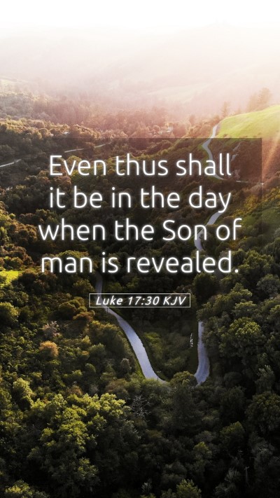 Picture 05 - Luke 17:30 KJV Mobile Phone Wallpaper - Even thus shall it be in the day when the Son of - Mobile Bible Verse Wallpaper