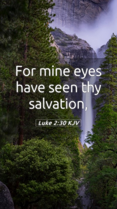 Picture 05 - Luke 2:30 KJV Mobile Phone Wallpaper - For mine eyes have seen thy - Mobile Bible Verse Wallpaper