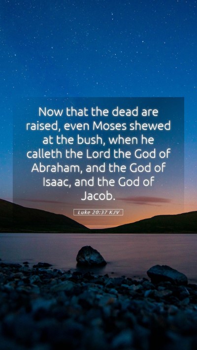 Picture 05 - Luke 20:37 KJV Mobile Phone Wallpaper - Now that the dead are raised, even Moses shewed - Mobile Bible Verse Wallpaper