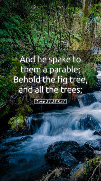 Picture 05 - Luke 21:29 KJV Mobile Phone Wallpaper - And he spake to them a parable; Behold the fig - Mobile Bible Verse Wallpaper