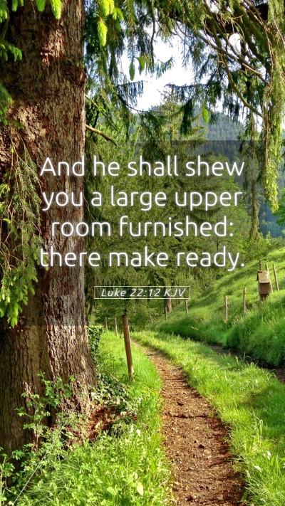 Picture 05 - Luke 22:12 KJV Mobile Phone Wallpaper - And he shall shew you a large upper room - Mobile Bible Verse Wallpaper