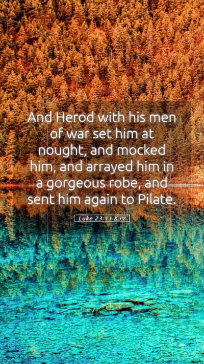 Picture 05 - Luke 23:11 KJV Mobile Phone Wallpaper - And Herod with his men of war set him at nought, - Mobile Bible Verse Wallpaper