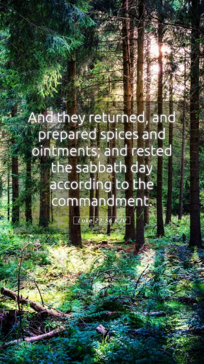 Picture 05 - Luke 23:56 KJV Mobile Phone Wallpaper - And they returned, and prepared spices and - Mobile Bible Verse Wallpaper