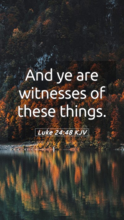 Picture 05 - Luke 24:48 KJV Mobile Phone Wallpaper - And ye are witnesses of these - Mobile Bible Verse Wallpaper