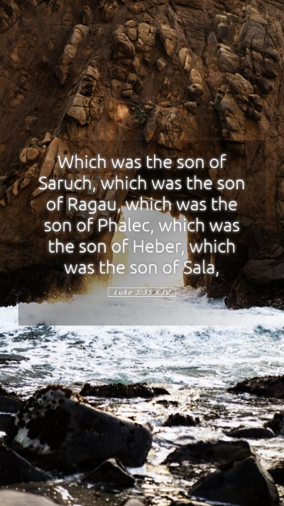 Picture 05 - Luke 3:35 KJV Mobile Phone Wallpaper - Which was the son of Saruch, which was the son of - Mobile Bible Verse Wallpaper