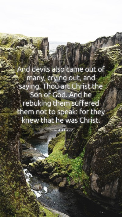 Picture 05 - Luke 4:41 KJV Mobile Phone Wallpaper - And devils also came out of many, crying out, and - Mobile Bible Verse Wallpaper