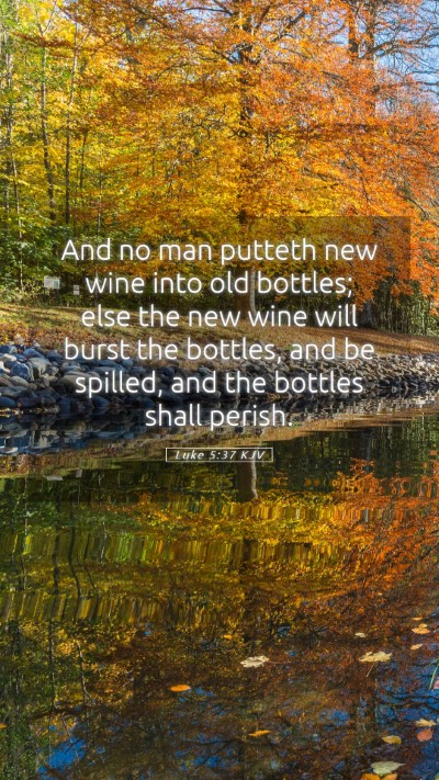 Picture 05 - Luke 5:37 KJV Mobile Phone Wallpaper - And no man putteth new wine into old bottles; - Mobile Bible Verse Wallpaper