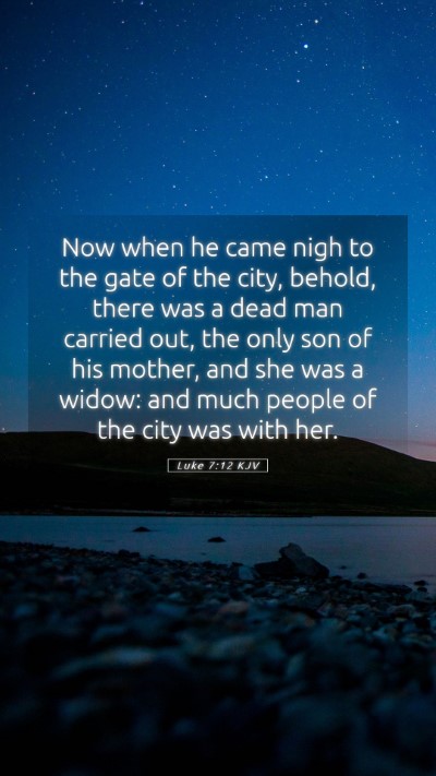 Picture 05 - Luke 7:12 KJV Mobile Phone Wallpaper - Now when he came nigh to the gate of the city, - Mobile Bible Verse Wallpaper