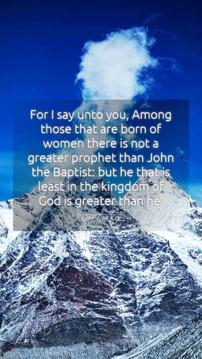 Picture 05 - Luke 7:28 KJV Mobile Phone Wallpaper - For I say unto you, Among those that are born of - Mobile Bible Verse Wallpaper