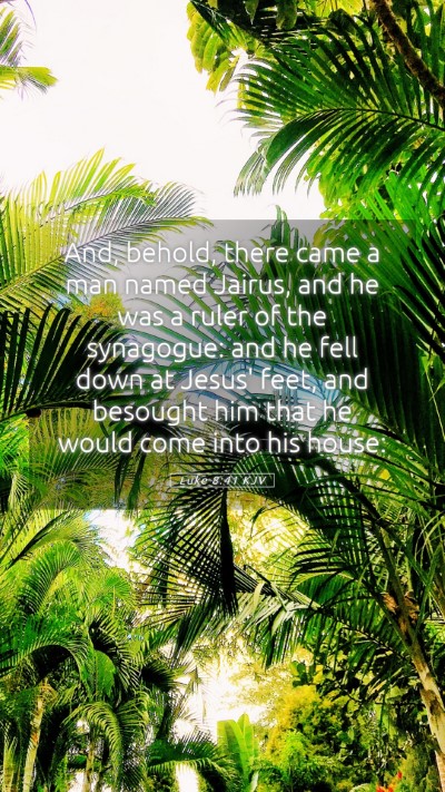 Picture 05 - Luke 8:41 KJV Mobile Phone Wallpaper - And, behold, there came a man named Jairus, and - Mobile Bible Verse Wallpaper
