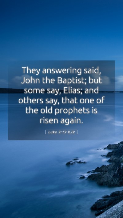 Picture 05 - Luke 9:19 KJV Mobile Phone Wallpaper - They answering said, John the Baptist; but some - Mobile Bible Verse Wallpaper