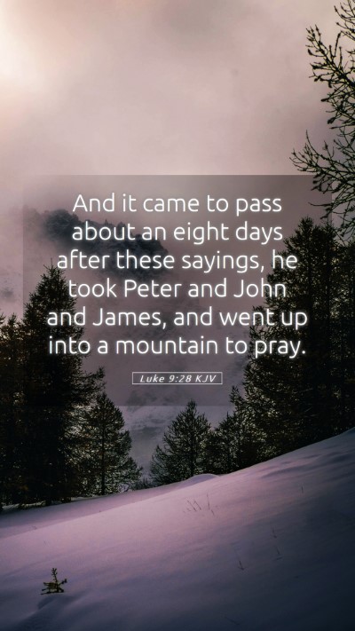 Picture 05 - Luke 9:28 KJV Mobile Phone Wallpaper - And it came to pass about an eight days after - Mobile Bible Verse Wallpaper