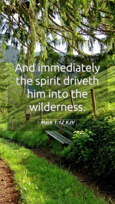 Picture 05 - Mark 1:12 KJV Mobile Phone Wallpaper - And immediately the spirit driveth him into the - Mobile Bible Verse Wallpaper