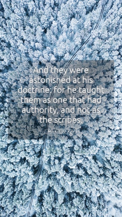 Picture 05 - Mark 1:22 KJV Mobile Phone Wallpaper - And they were astonished at his doctrine: for he - Mobile Bible Verse Wallpaper