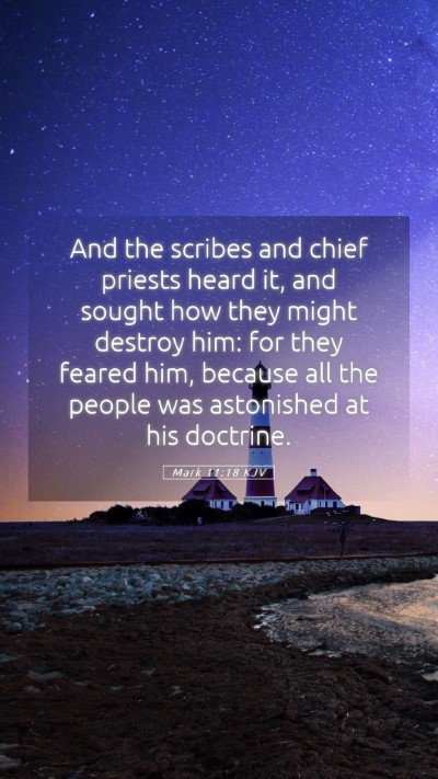 Picture 05 - Mark 11:18 KJV Mobile Phone Wallpaper - And the scribes and chief priests heard it, and - Mobile Bible Verse Wallpaper