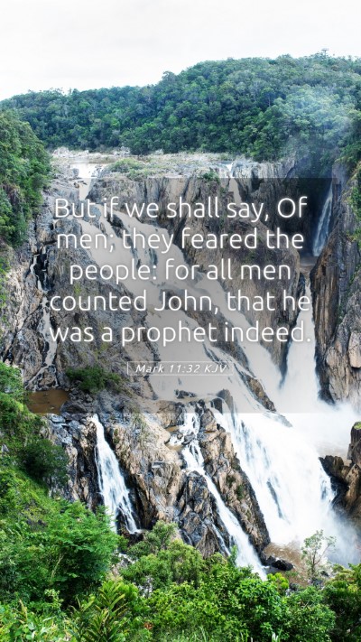 Picture 05 - Mark 11:32 KJV Mobile Phone Wallpaper - But if we shall say, Of men; they feared the - Mobile Bible Verse Wallpaper