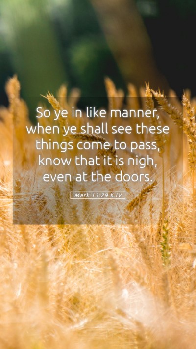 Picture 05 - Mark 13:29 KJV Mobile Phone Wallpaper - So ye in like manner, when ye shall see these - Mobile Bible Verse Wallpaper