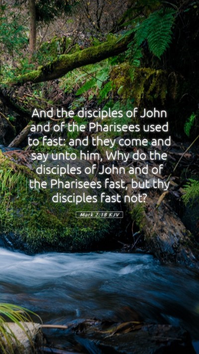 Picture 05 - Mark 2:18 KJV Mobile Phone Wallpaper - And the disciples of John and of the Pharisees - Mobile Bible Verse Wallpaper
