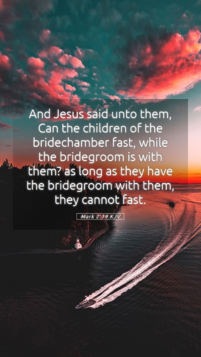 Picture 05 - Mark 2:19 KJV Mobile Phone Wallpaper - And Jesus said unto them, Can the children of the - Mobile Bible Verse Wallpaper