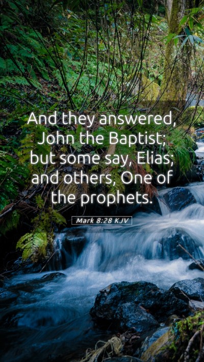 Picture 05 - Mark 8:28 KJV Mobile Phone Wallpaper - And they answered, John the Baptist; but some - Mobile Bible Verse Wallpaper