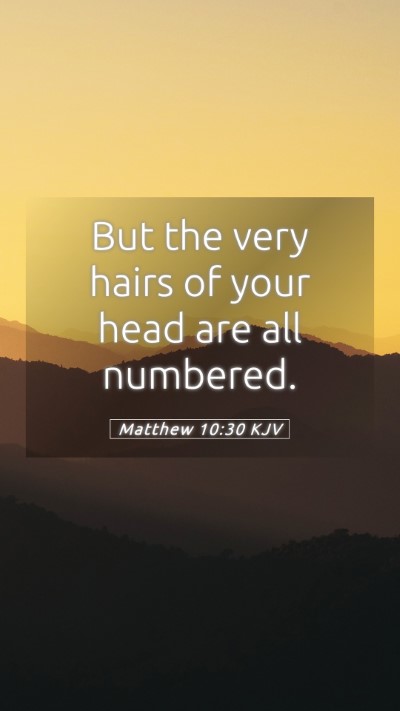 Picture 05 - Matthew 10:30 KJV Mobile Phone Wallpaper - But the very hairs of your head are all - Mobile Bible Verse Wallpaper