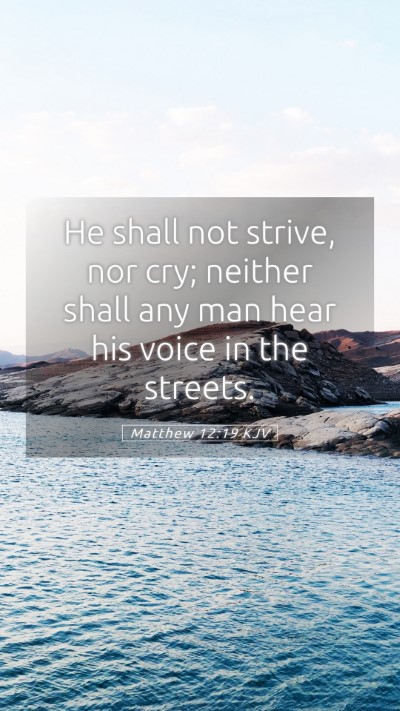 Picture 05 - Matthew 12:19 KJV Mobile Phone Wallpaper - He shall not strive, nor cry; neither shall any - Mobile Bible Verse Wallpaper