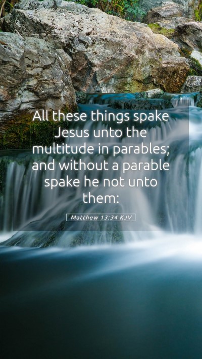 Picture 05 - Matthew 13:34 KJV Mobile Phone Wallpaper - All these things spake Jesus unto the multitude - Mobile Bible Verse Wallpaper